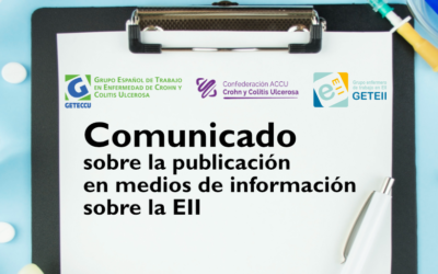 Comunicado de GETECCU, GETEII y ACCU España sobre la publicación en medios de información sobre la EII
